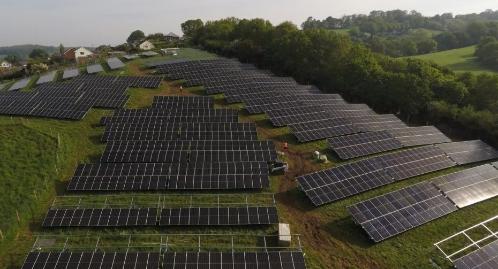 Solar panels at Duryard, Exeter