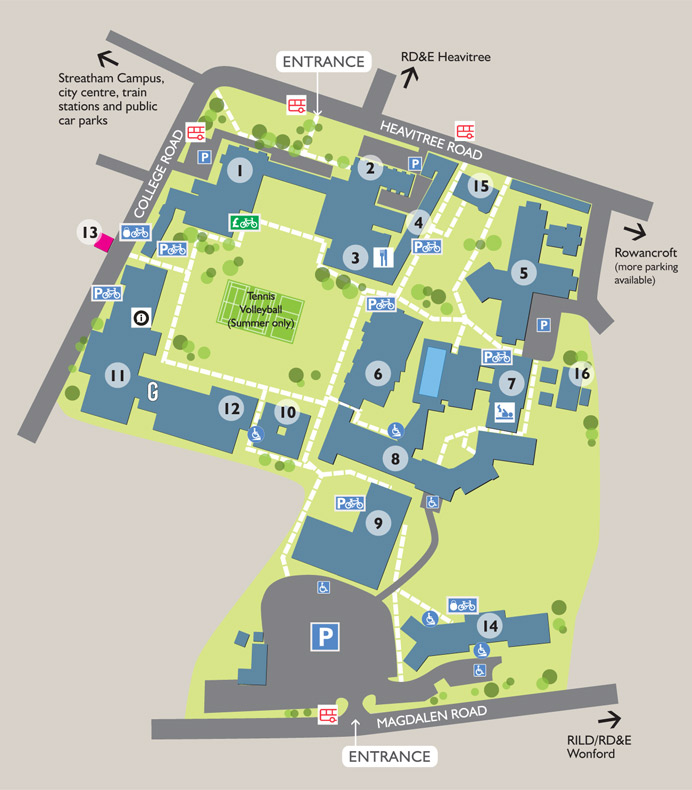 Exeter University Campus Map