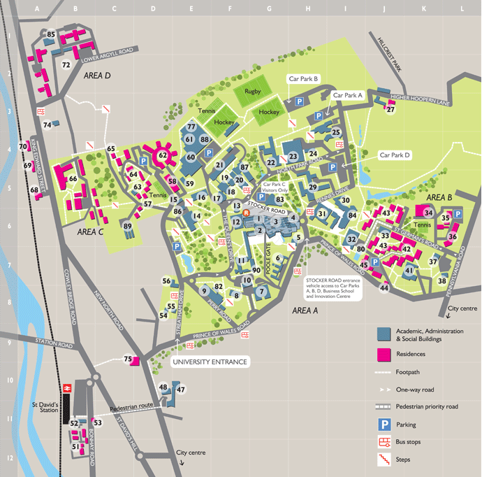 Exeter Uni Campus Map