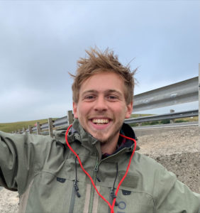 Male student smiling