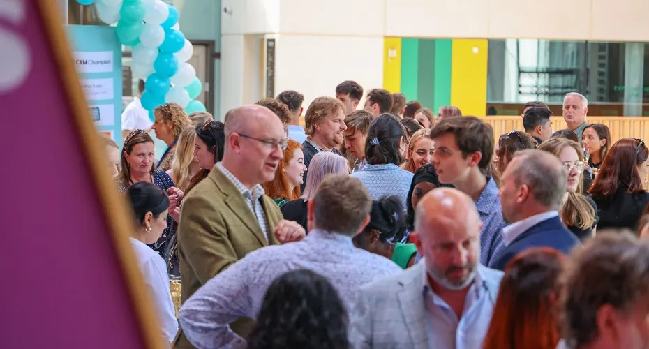 crowds of students and employers at the employment awards