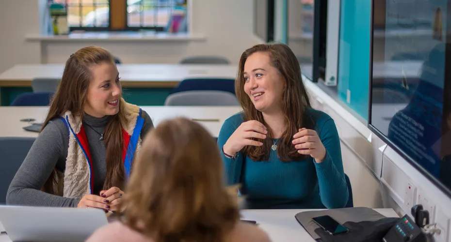 Three Psychology students studying together