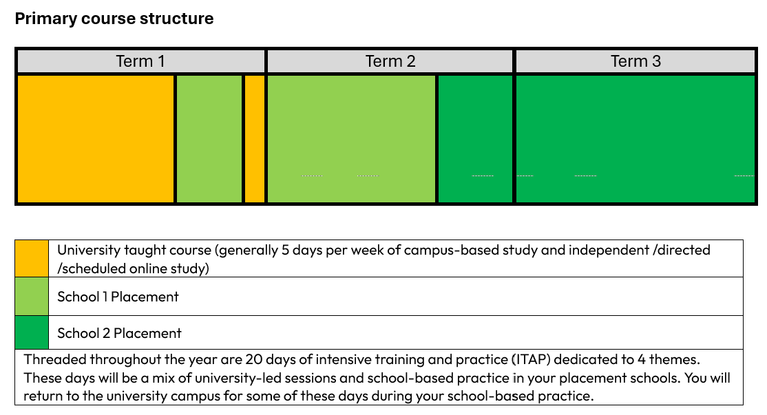 Primary course structure image