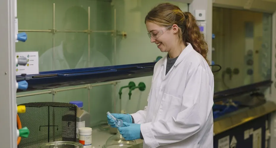 Student in a Biochemistry lab