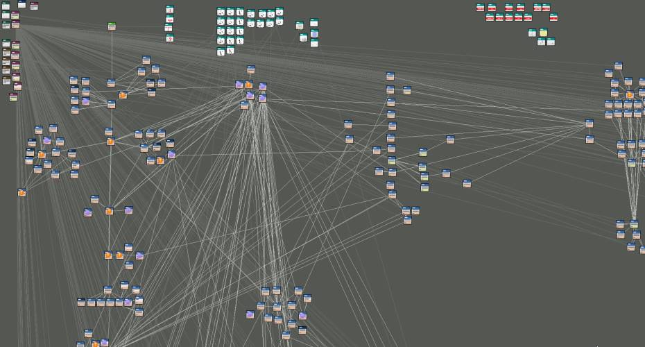 A ‘story map’ produced in one of the most popular interactive storytelling platforms, Twine