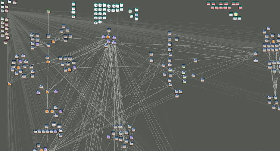 A ‘story map’ produced in one of the most popular interactive storytelling platforms twine.