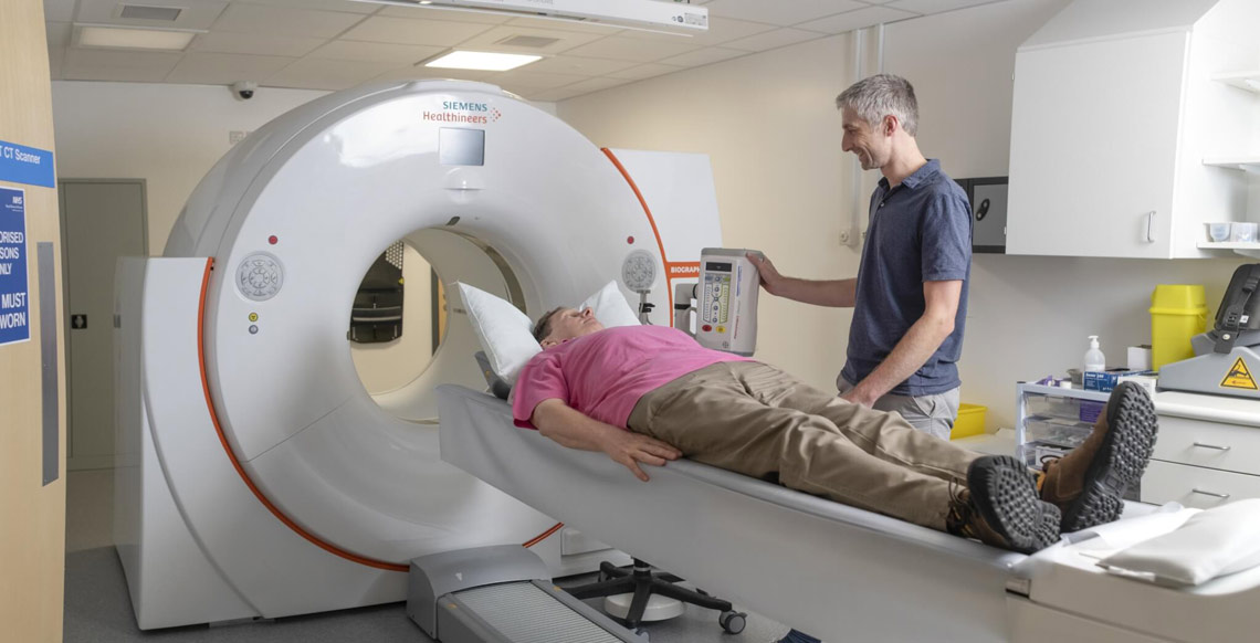 Man having an MRI scan