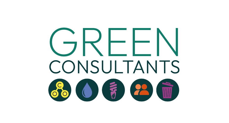 Sleek and professional logo for green consultants in shades of green.