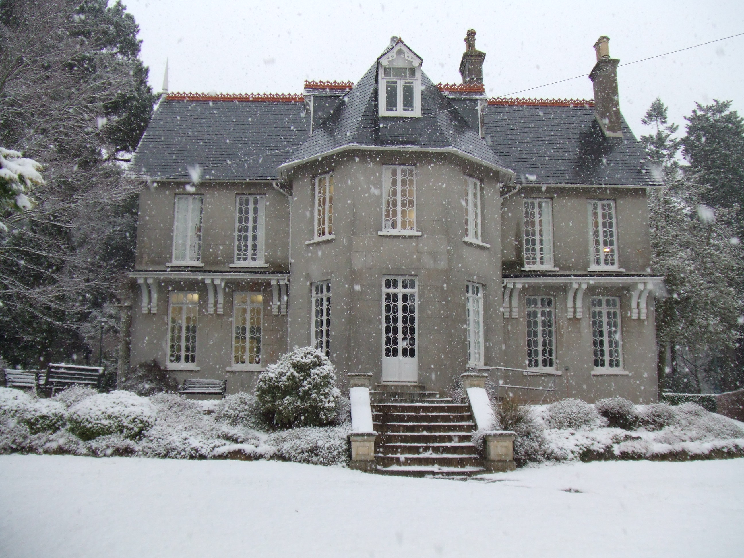 Byrne House in the snow