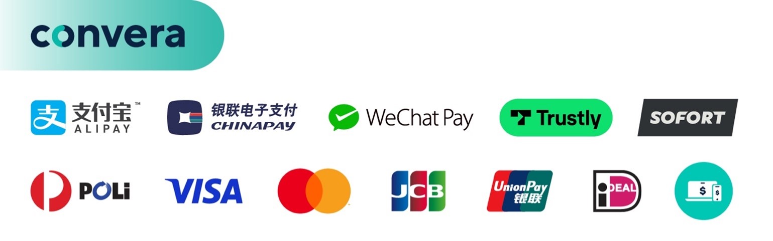 Convera Logos for make a payment webpage