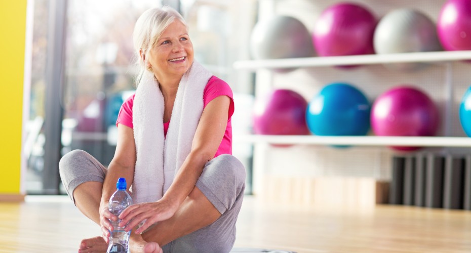 Woman in Yoga gym