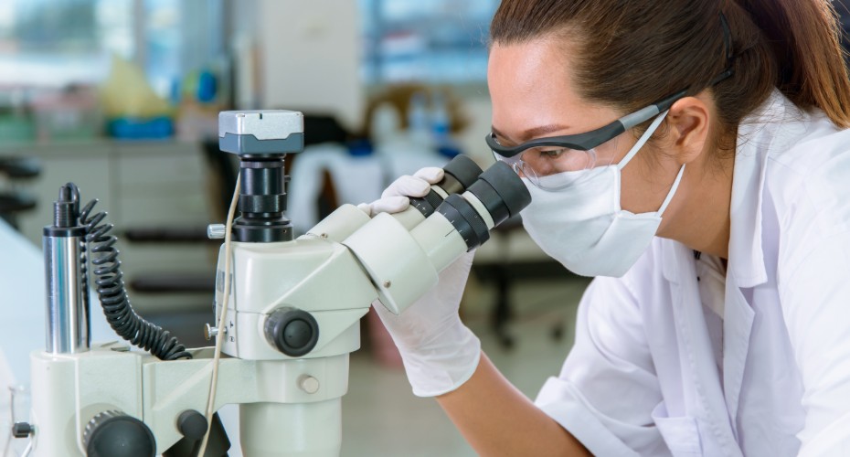 Girl with Microscope 