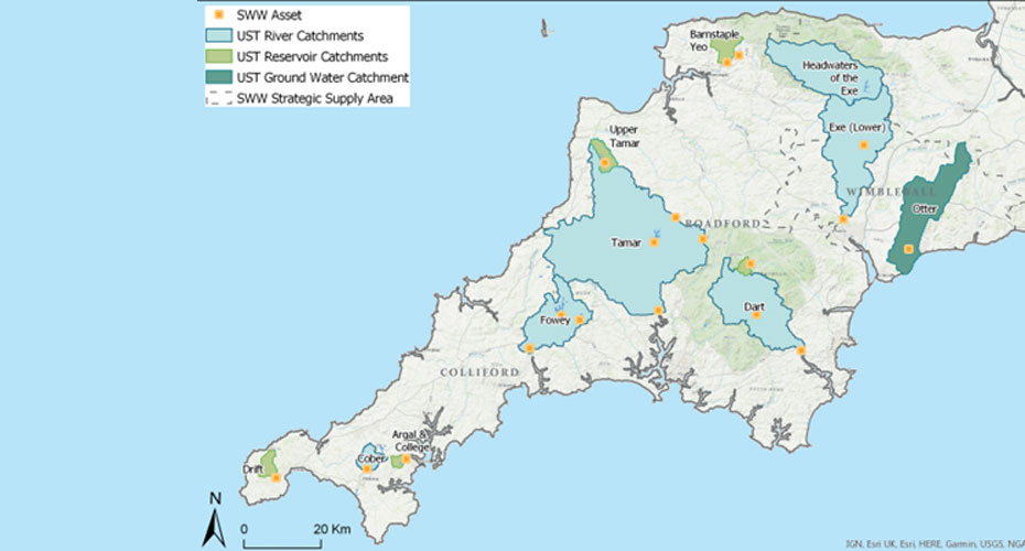 UST3 catchment map